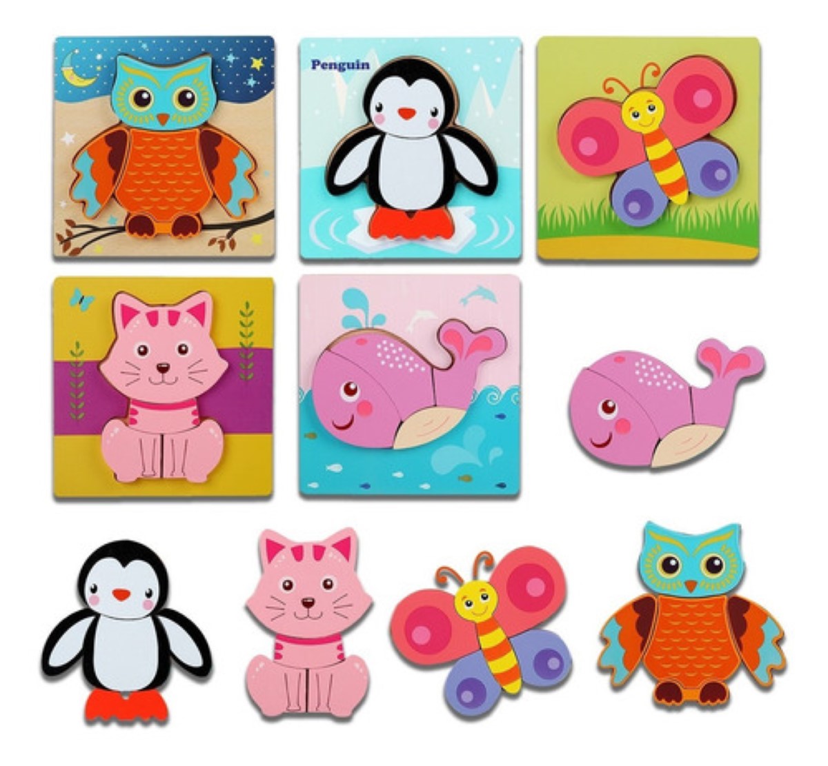 5 Rompecabezas Figuras Surtidas Para Niños Pequeños
