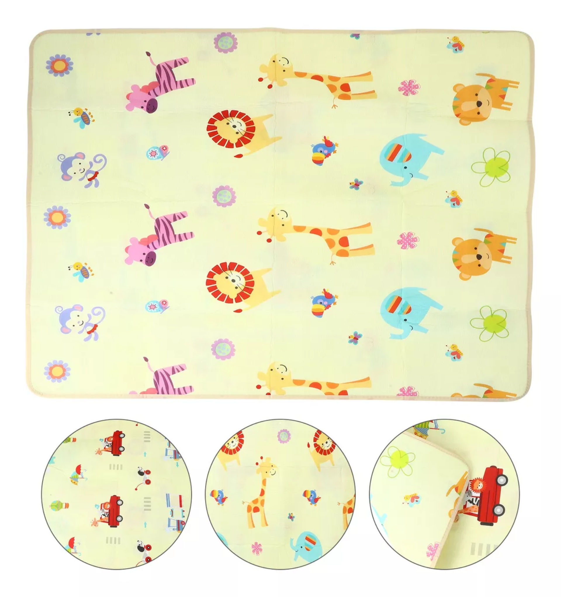 Tapete De Bebé Para Gateo Seguridad Plegable 180cm X 150cm