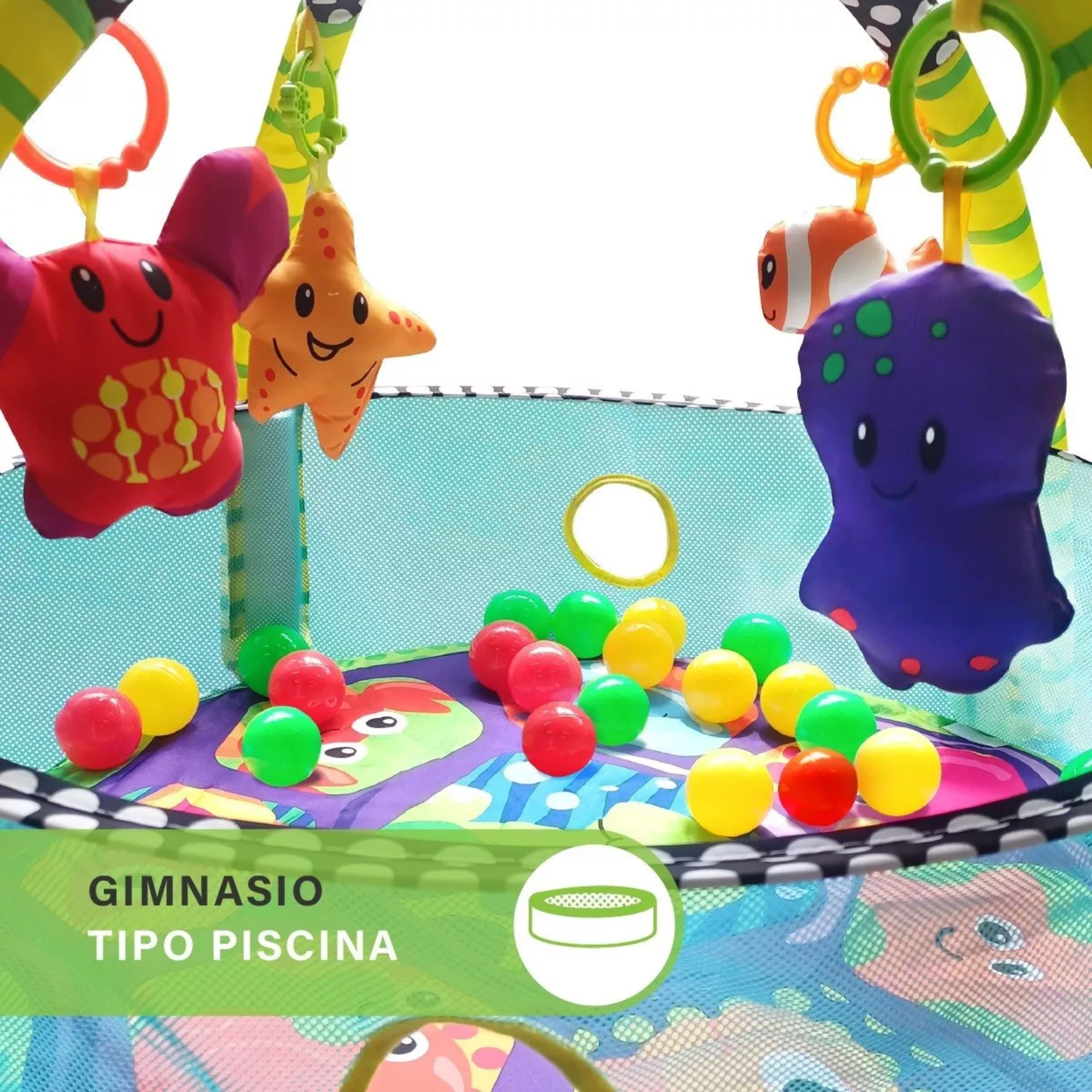 Gimnasio Para Bebe Tapete Pelotas Tortuga Actividades Niños