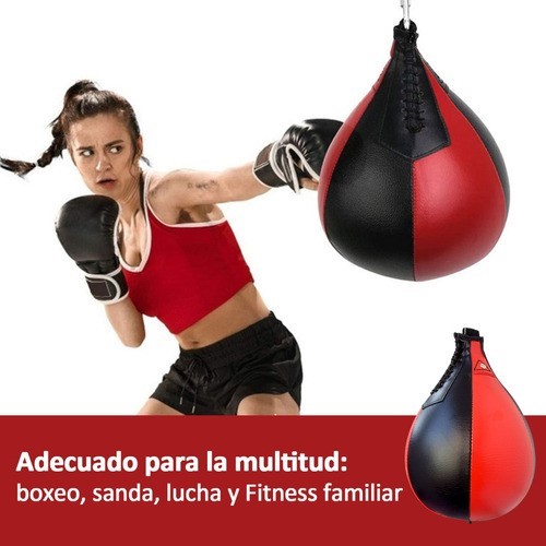 Boxeo Profesional Colgando Cuerda Elástica Pelota De Boxeo rojo/negro