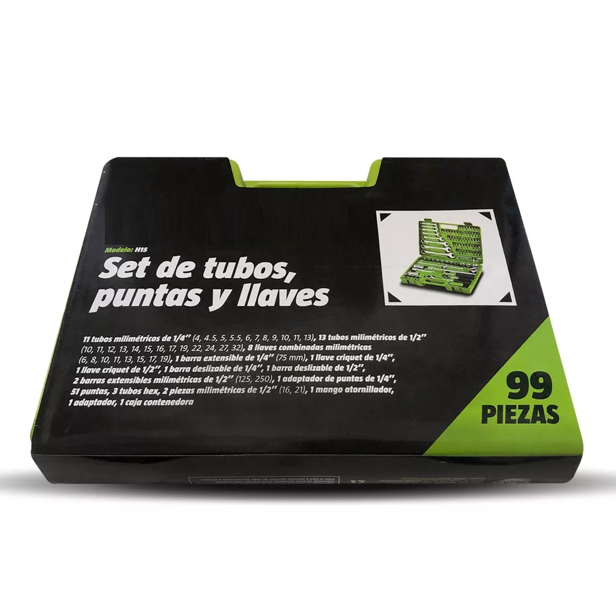 Juego Herramientas Dados Llaves Y Puntas De 99 Piezas
