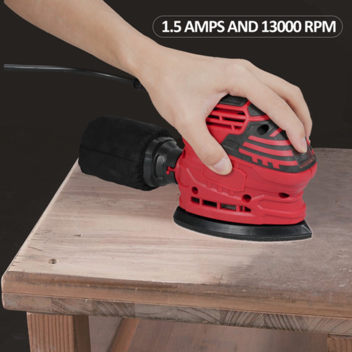 Lijadora De Detalle Eléctrica 180w 120v 60hz Para Madera rojo