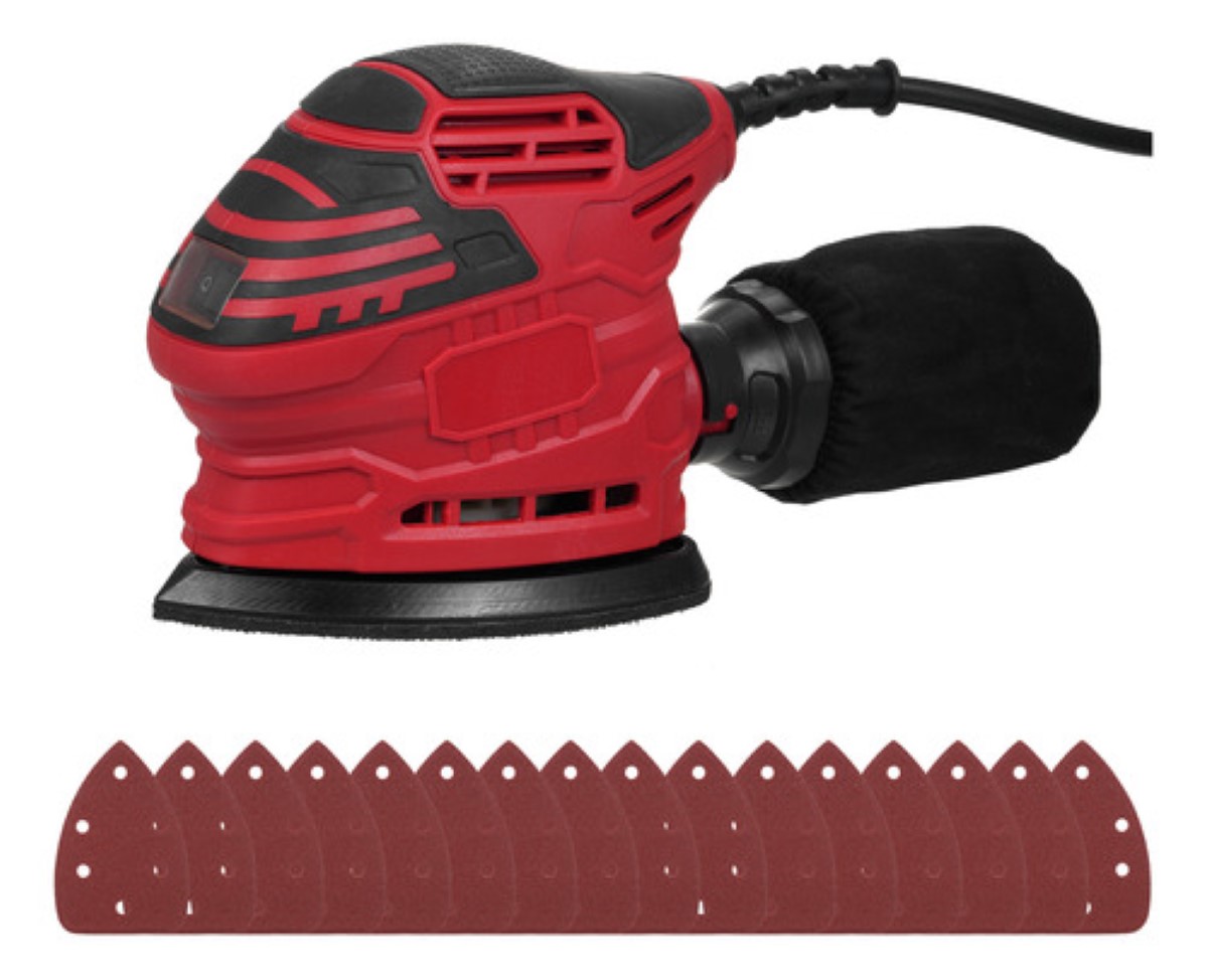 Lijadora De Detalle Eléctrica 180w 120v 60hz Para Madera rojo