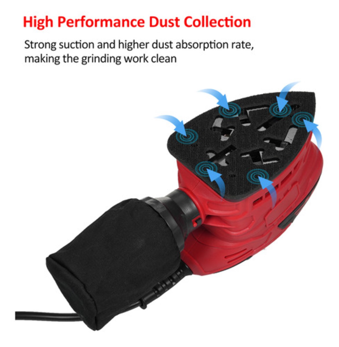 Lijadora De Detalle Eléctrica 180w 120v 60hz Para Madera rojo