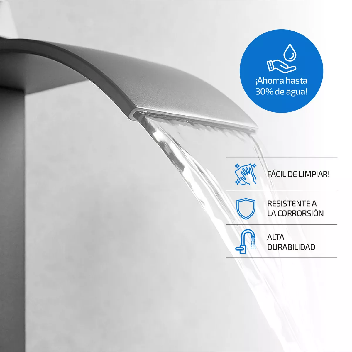 Llave Mezcladora Plana Monomando Negro Para Fregadero Lavabo Mate