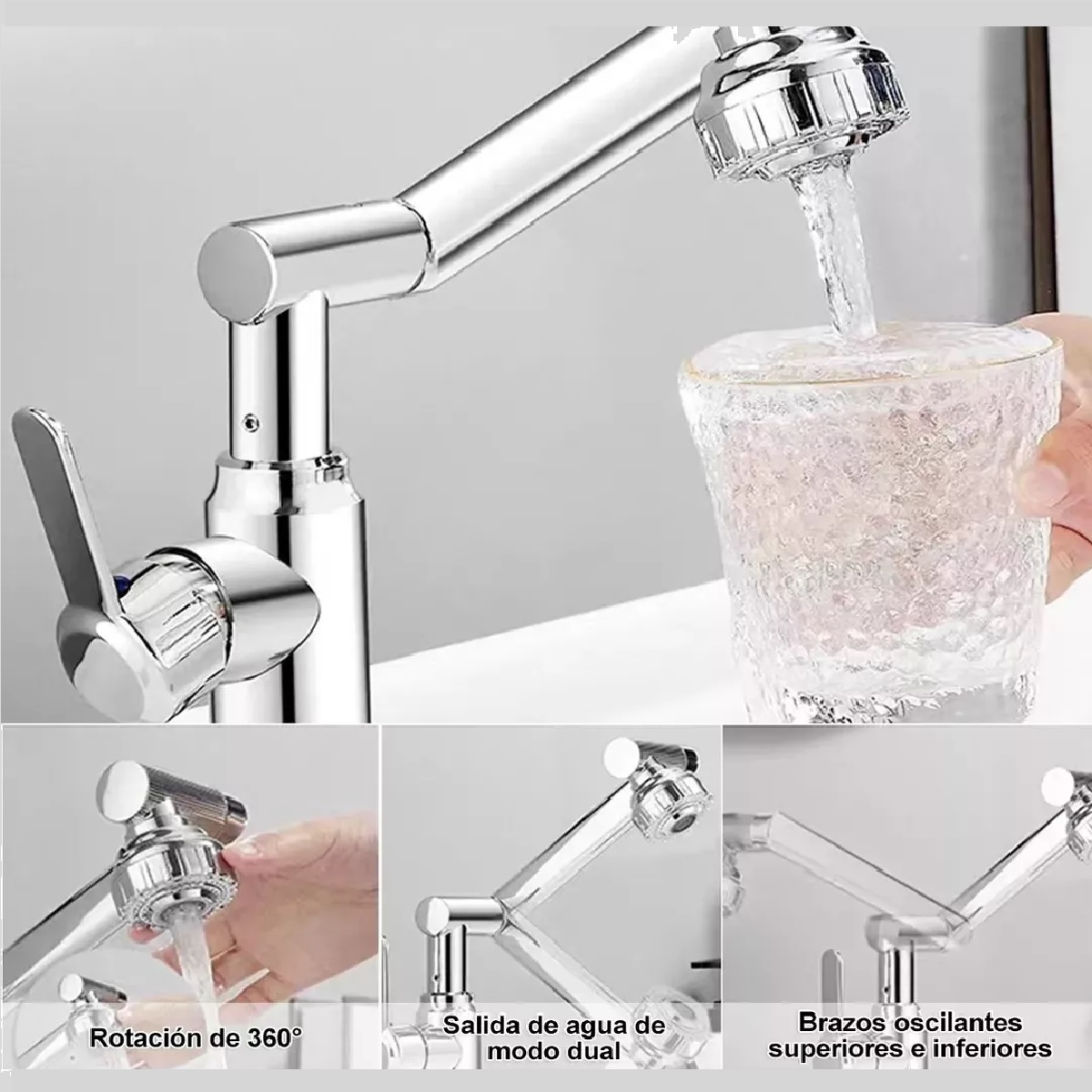Grifo Cocina Acero Inoxidable, Mezcladora Fregadero 1080°