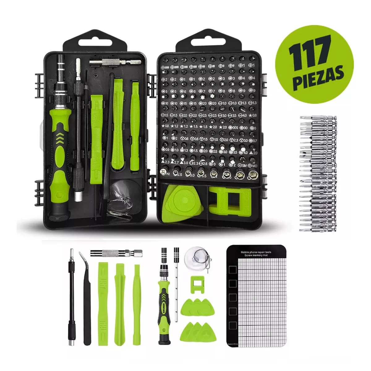 Juego Desarmadores Kit Destornilladores Torx 117 Pzas