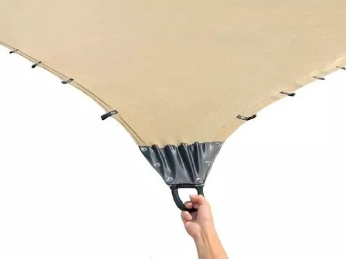 Malla Sombra De 6x4 90%sombra Confección Reforzada Beige