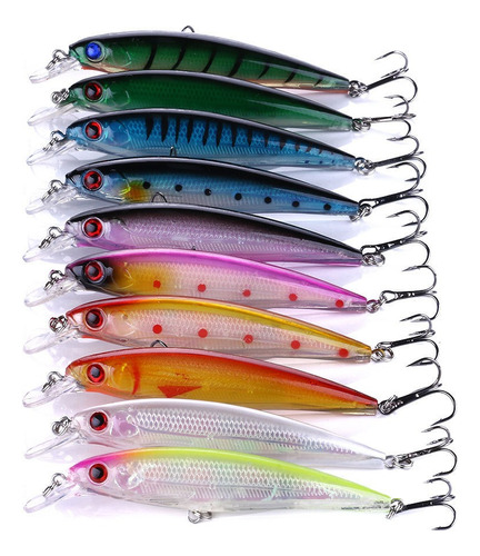 10 Curricán Minnow Láser 11 Cm 14 G De Pesca