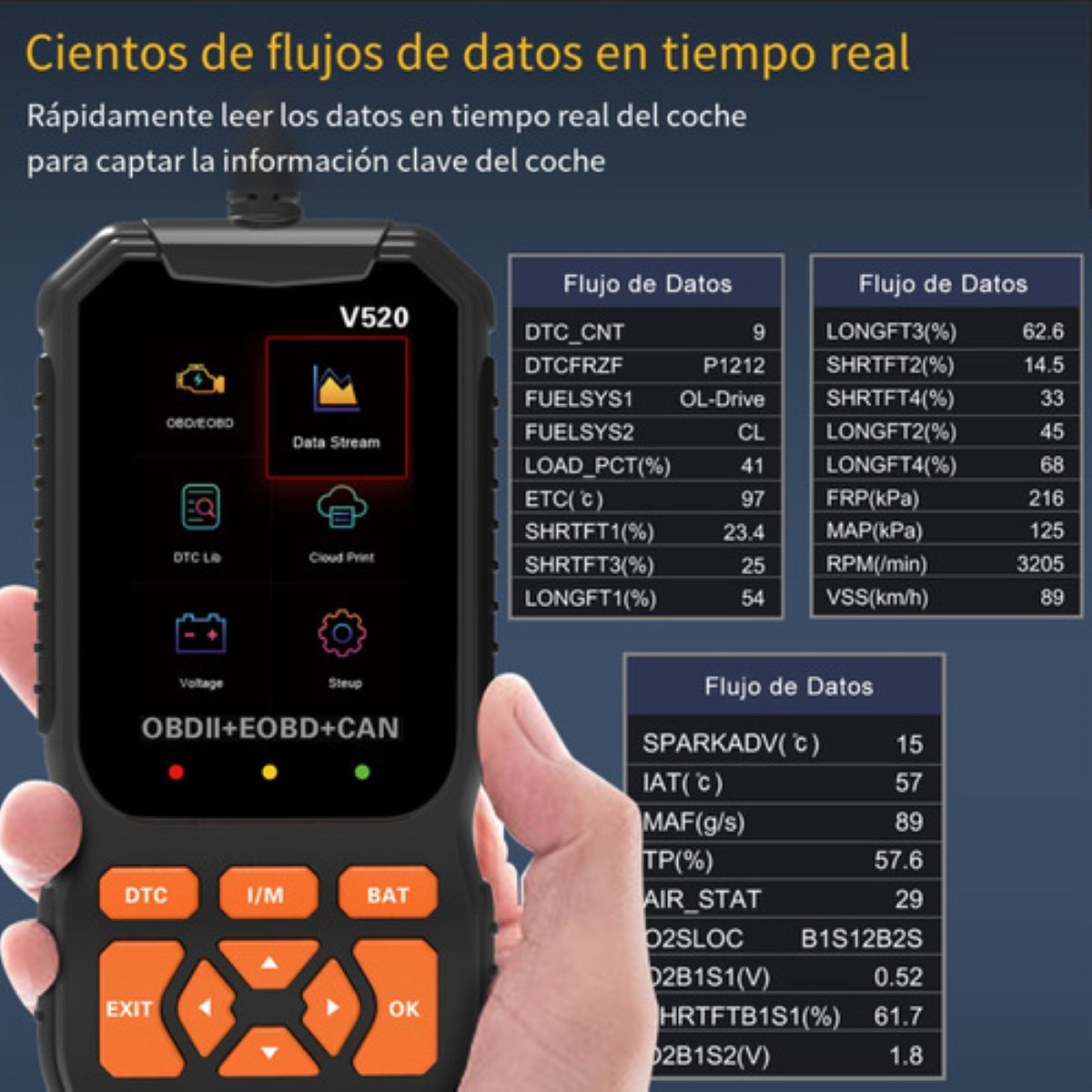 Scanner Obd2 Multifuncional Automotriz Launch Creader 35901 negro