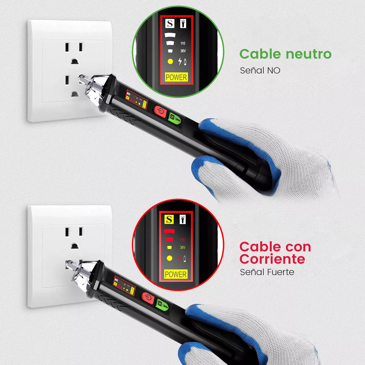 Lapiz Detector De Voltaje 12-1000 Ac Probador De Corriente