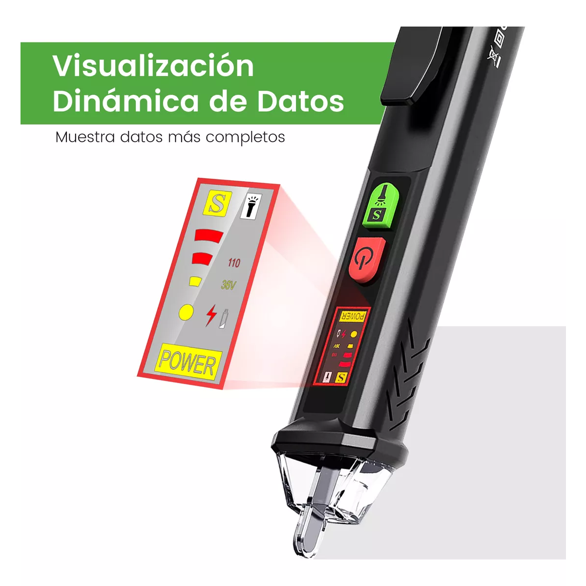 Lapiz Detector De Voltaje 12-1000 Ac Probador De Corriente