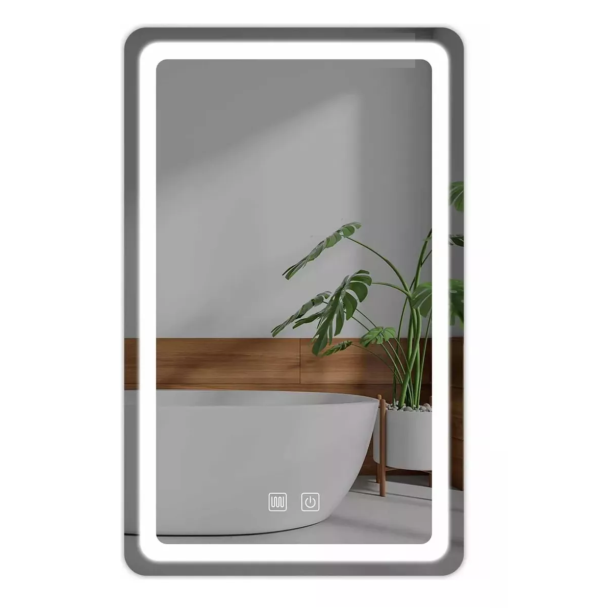 Espejo Inteligente Con Luz Led 70cm*50cm Cuadrado 110v/220v Touch 3 Modos