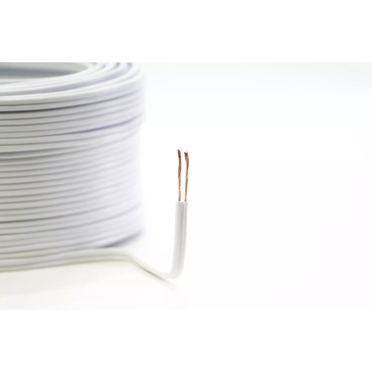 Cable dúplex POT18 1x2.5mm² blanco x 100m en rollo