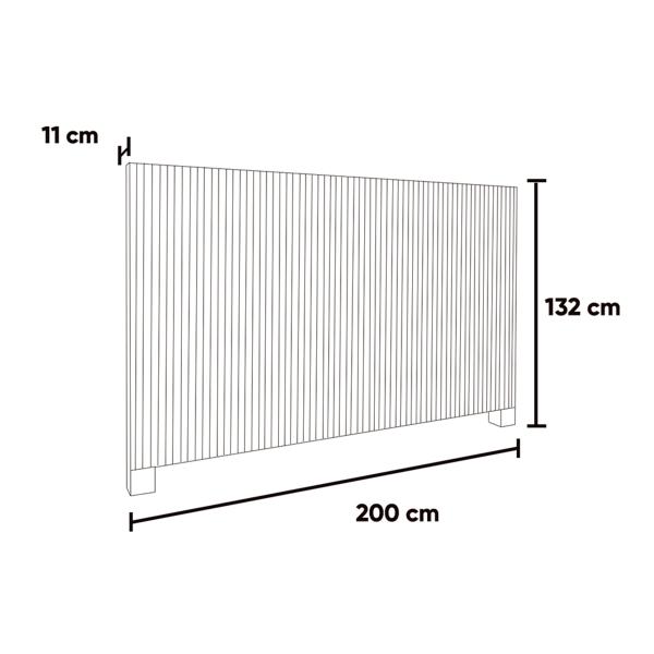 Cabecera King Size / Queen Size Japandi Negro - Kessa
