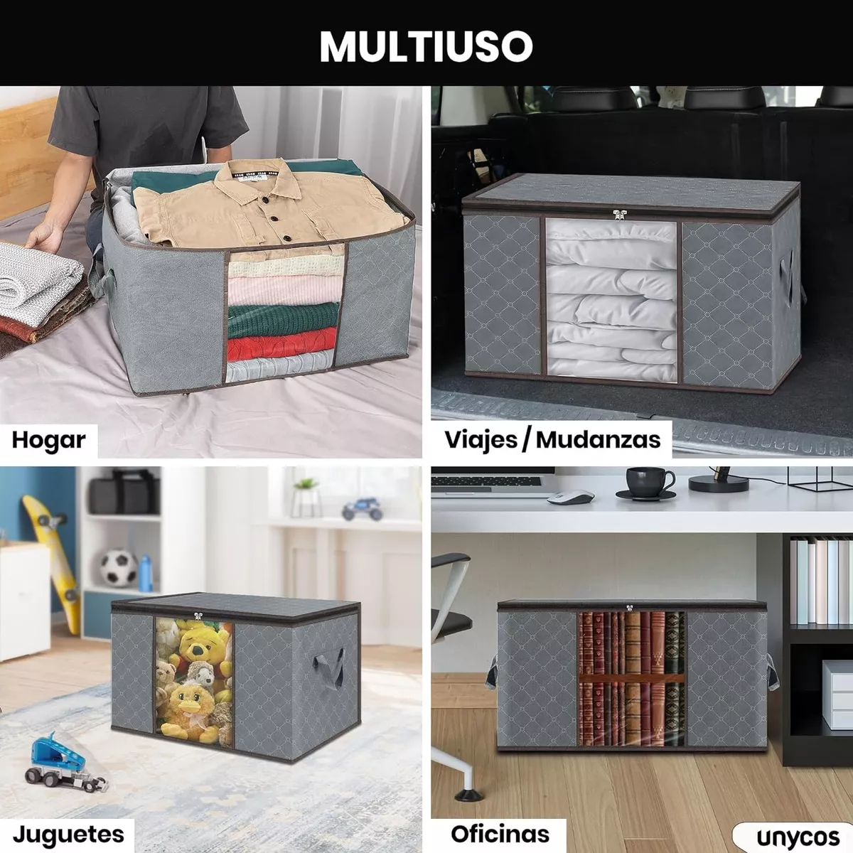 6 Bolsas Organizador Ropa Almacenamiento Sábanas Edredones