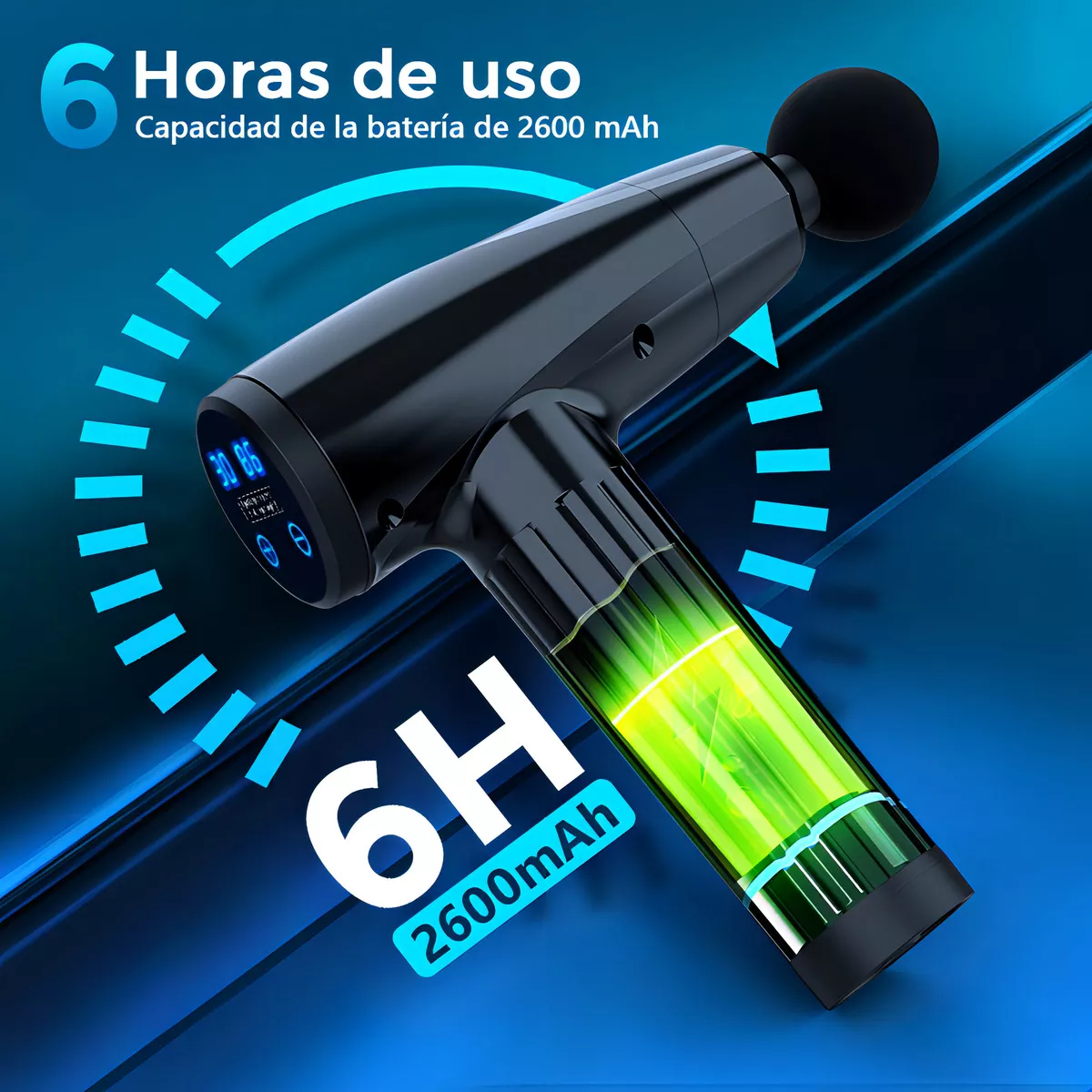 Pistola masajeadora para cuerpo K026 negro 110V/220V