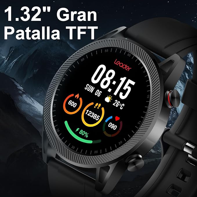A FreshFun Smartwatch Reloj inteligente Deportivo Unisex Pantalla 1.32 Inch
