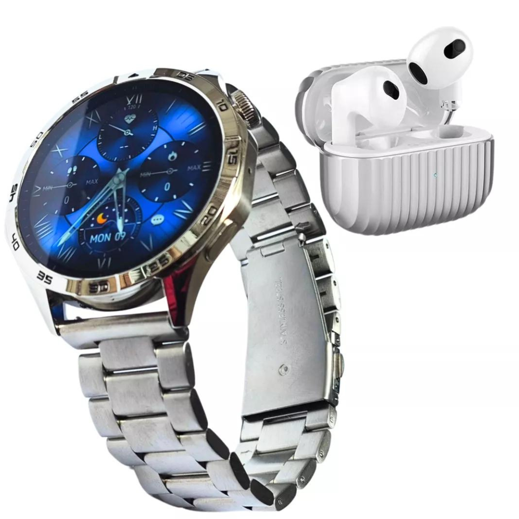 Reloj Smartwatch G Tide Power Con Audífonos Bluetooth Metal
