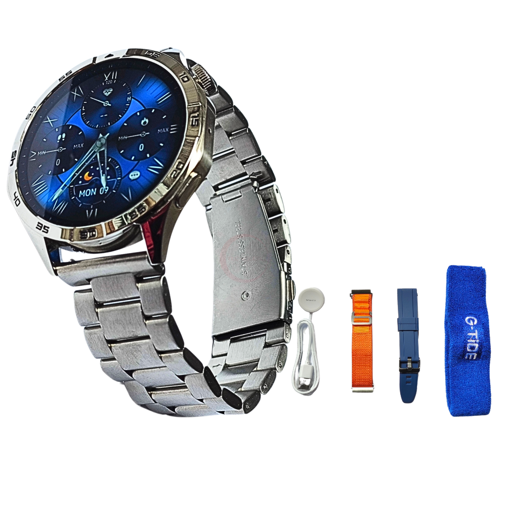 Reloj Smartwatch G Tide Power Con Audífonos Bluetooth Metal