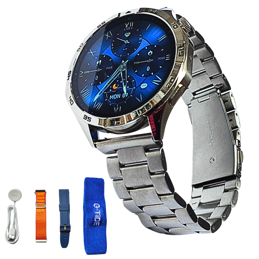 Reloj Smartwatch G Tide Power Con Audífonos Bluetooth Metal