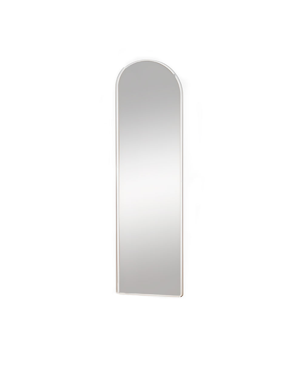 Espejo Curvo de Piso Cuerpo Completo con Soporte y Marco de Aluminio Bluelander