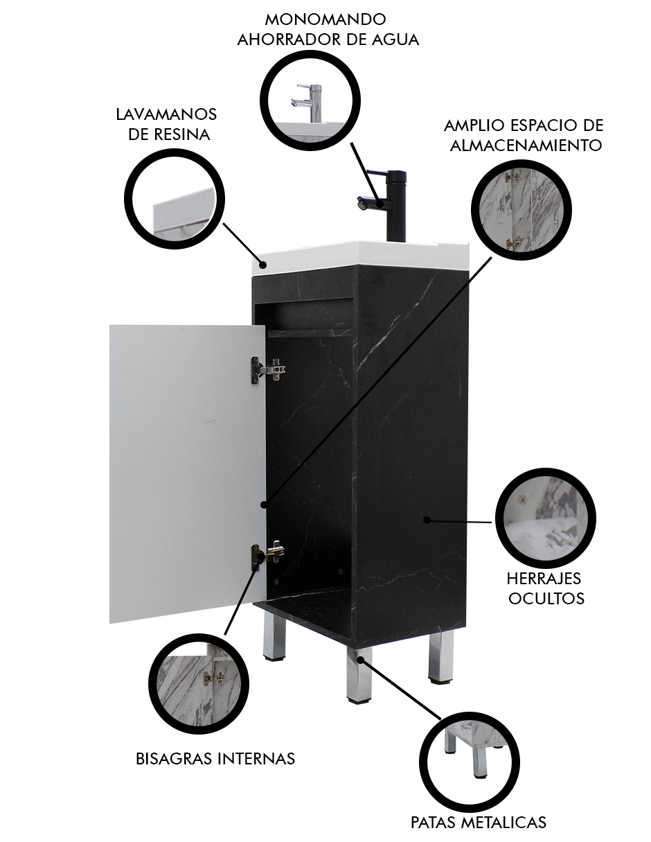 Gabinete Para Baño NALA Con Lavabo Minimalista