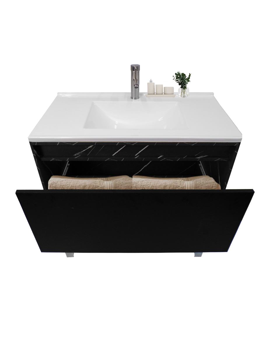 Gabinete De Baño Con Lavabo, Llave y Cajon Minimalista HIMALAYA