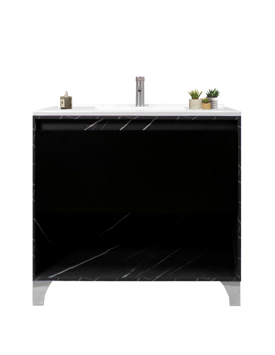 Gabinete De Baño Con Lavabo, Llave y Cajon Minimalista HIMALAYA
