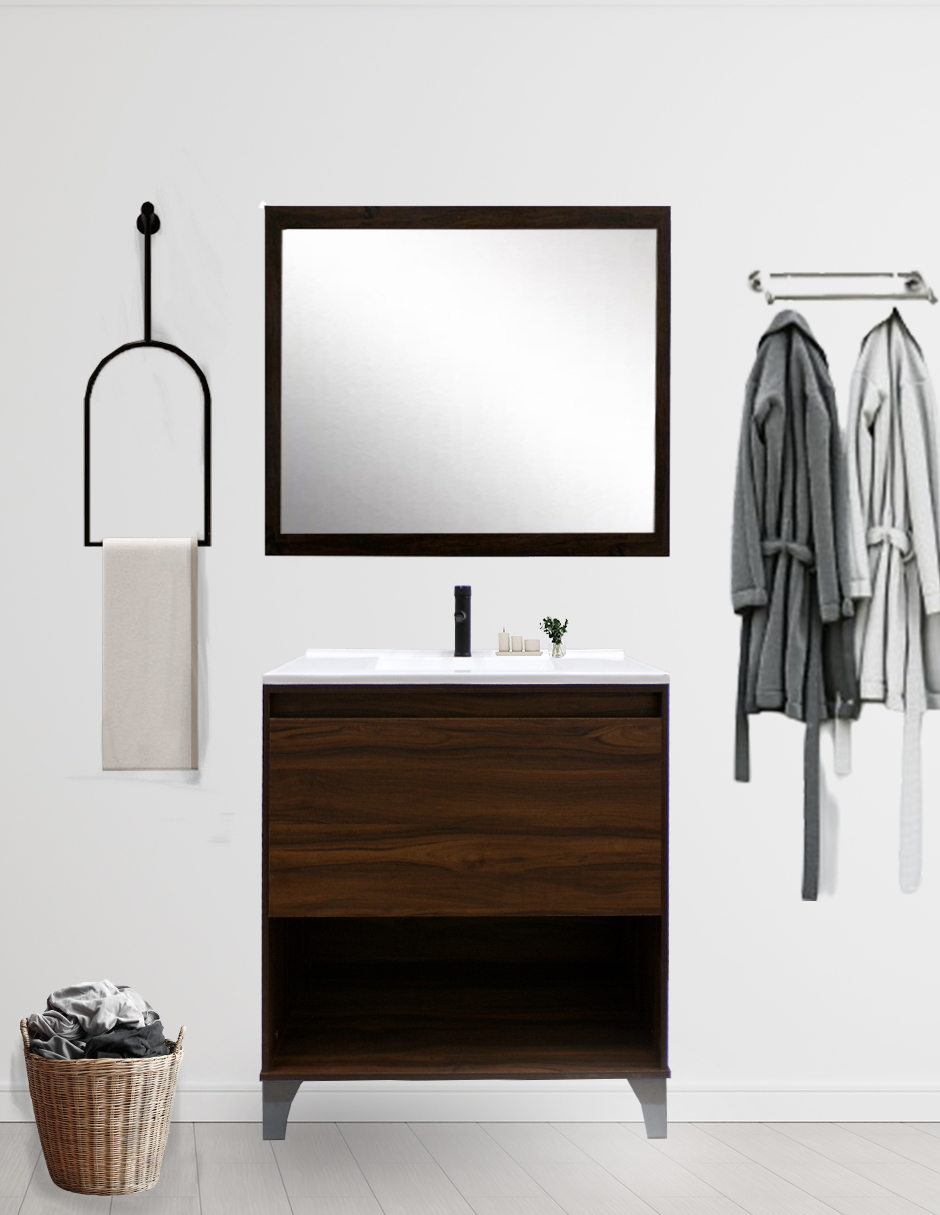 Gabinete De Baño Con Lavabo, Llave y Cajon Minimalista HIMALAYA