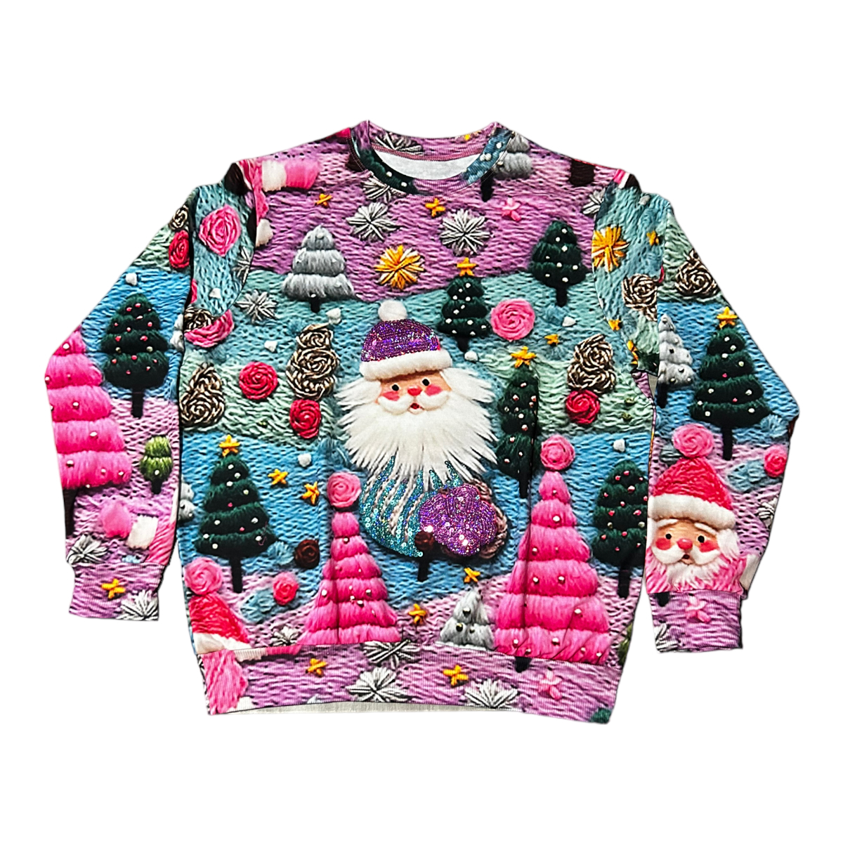 Sudadera Ligera Detalle Lentejuela Navidad Santa Claus