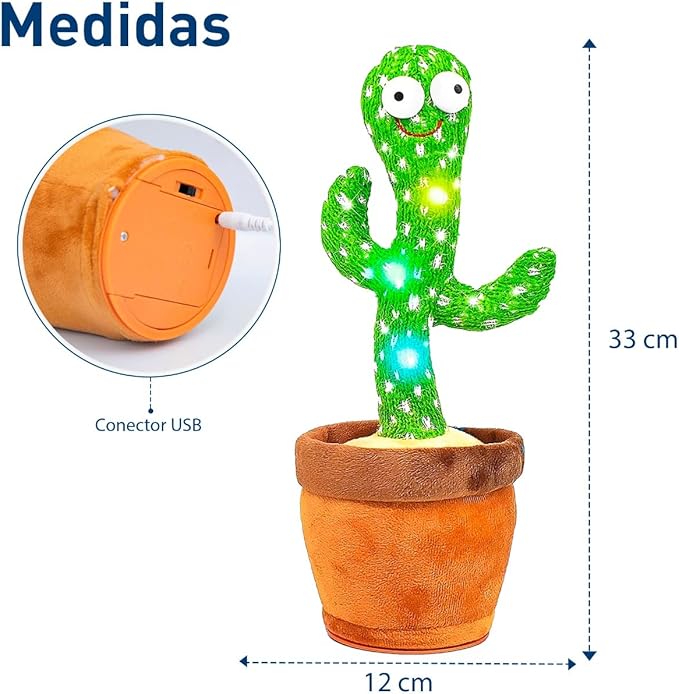 Cactus Bailarín que habla y repite Bluelander