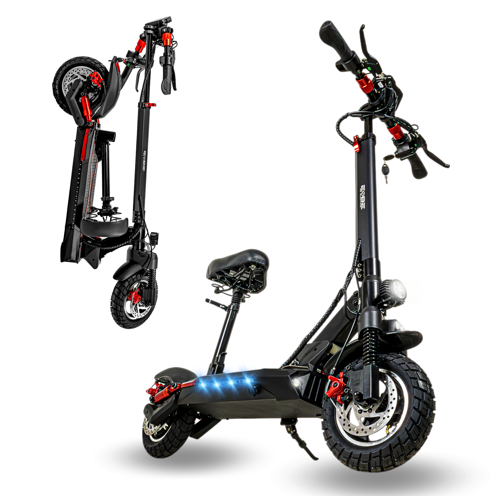 Scooter Electrico Plegable e-Be Asiento Vel 45km/h Luz Led 600 W