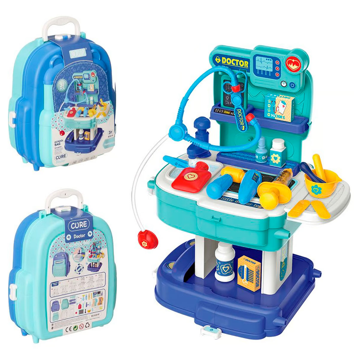 Juguete Meletin de Doctor 2 en 1 con 31 Piezas