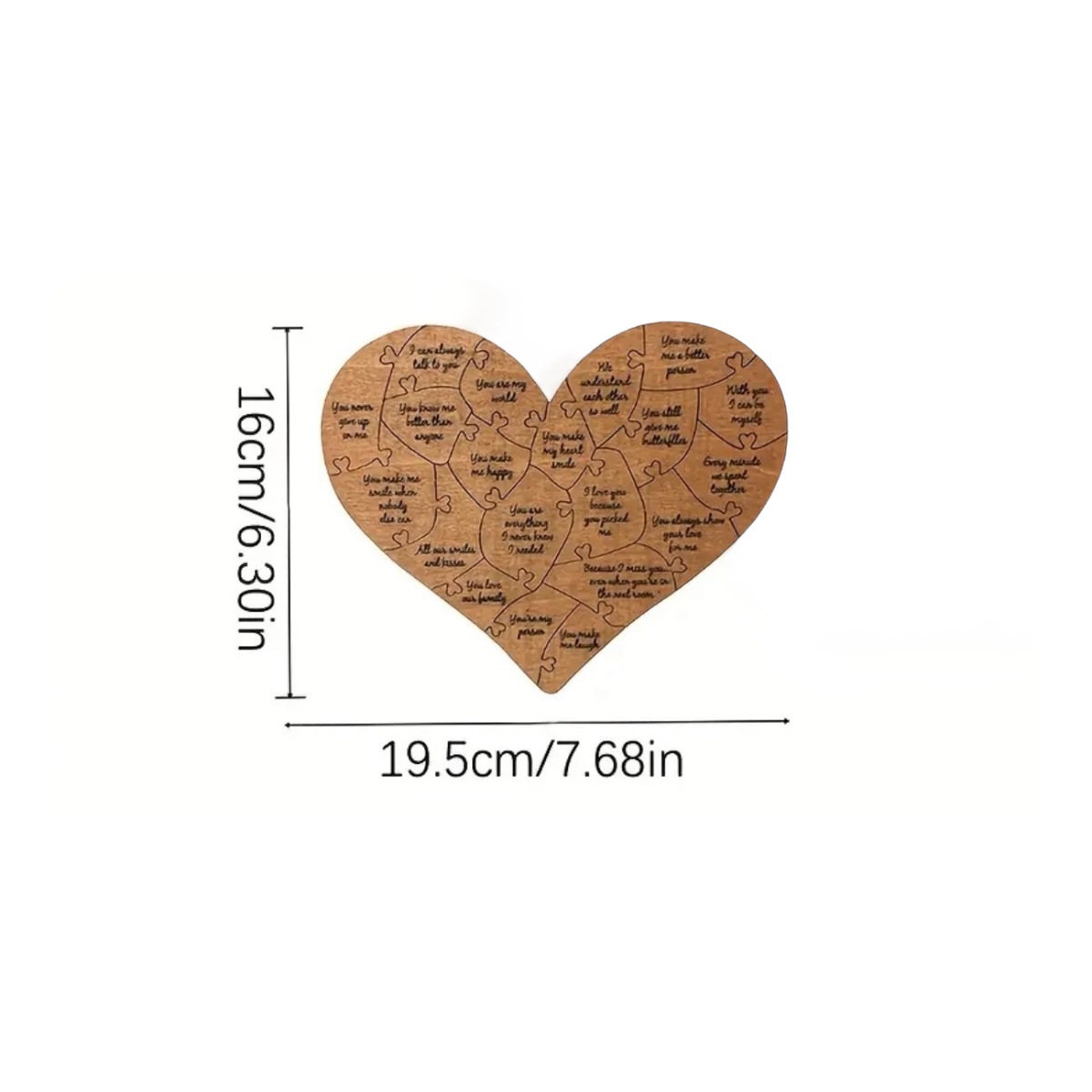 Rompecabezas De Corazón De Madera Razones Por Las Que Te Amo