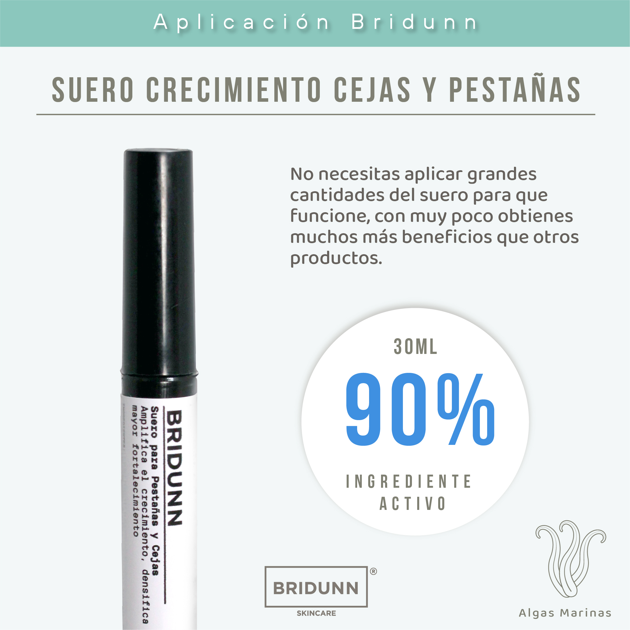 Serum Suero Pestañas y Cejas para Crecimiento y Fortalecimiento, con Proteinas y Activos Naturales.