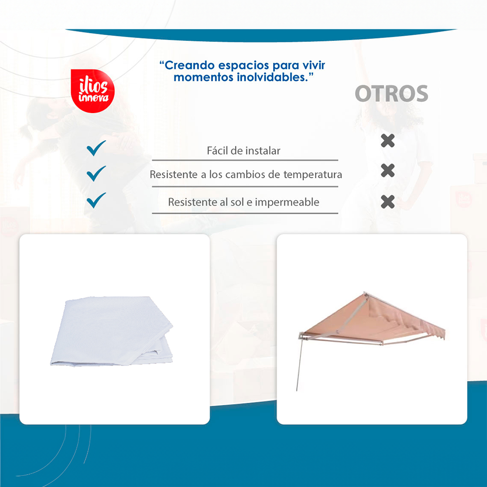 Lona 3x3 600D  Blanca