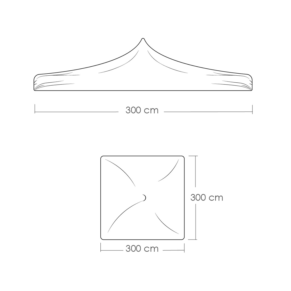 Lona 3x3 600D  Blanca