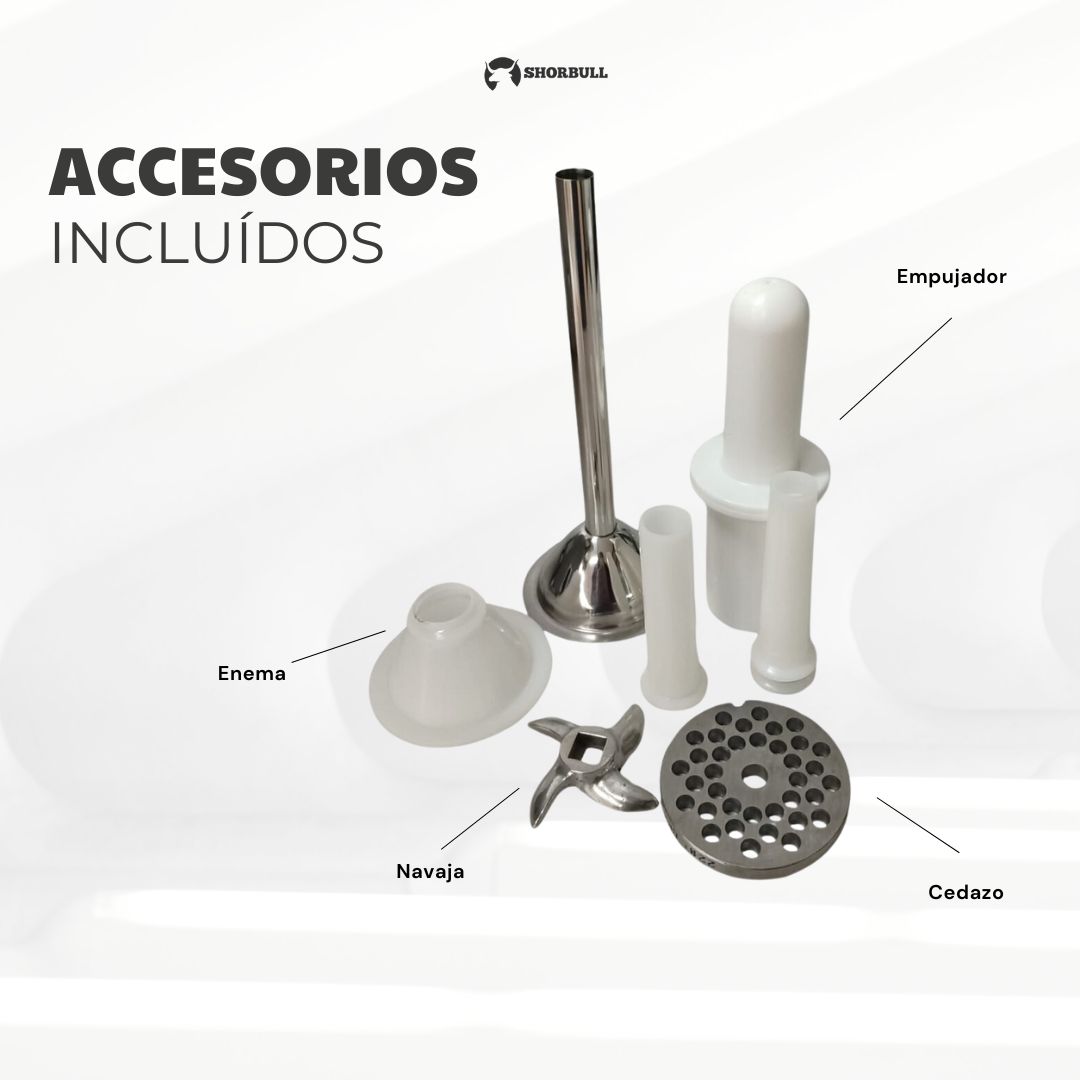 Molino de carne Shorbull de acero inoxidable industrial #22 para 240 kg 