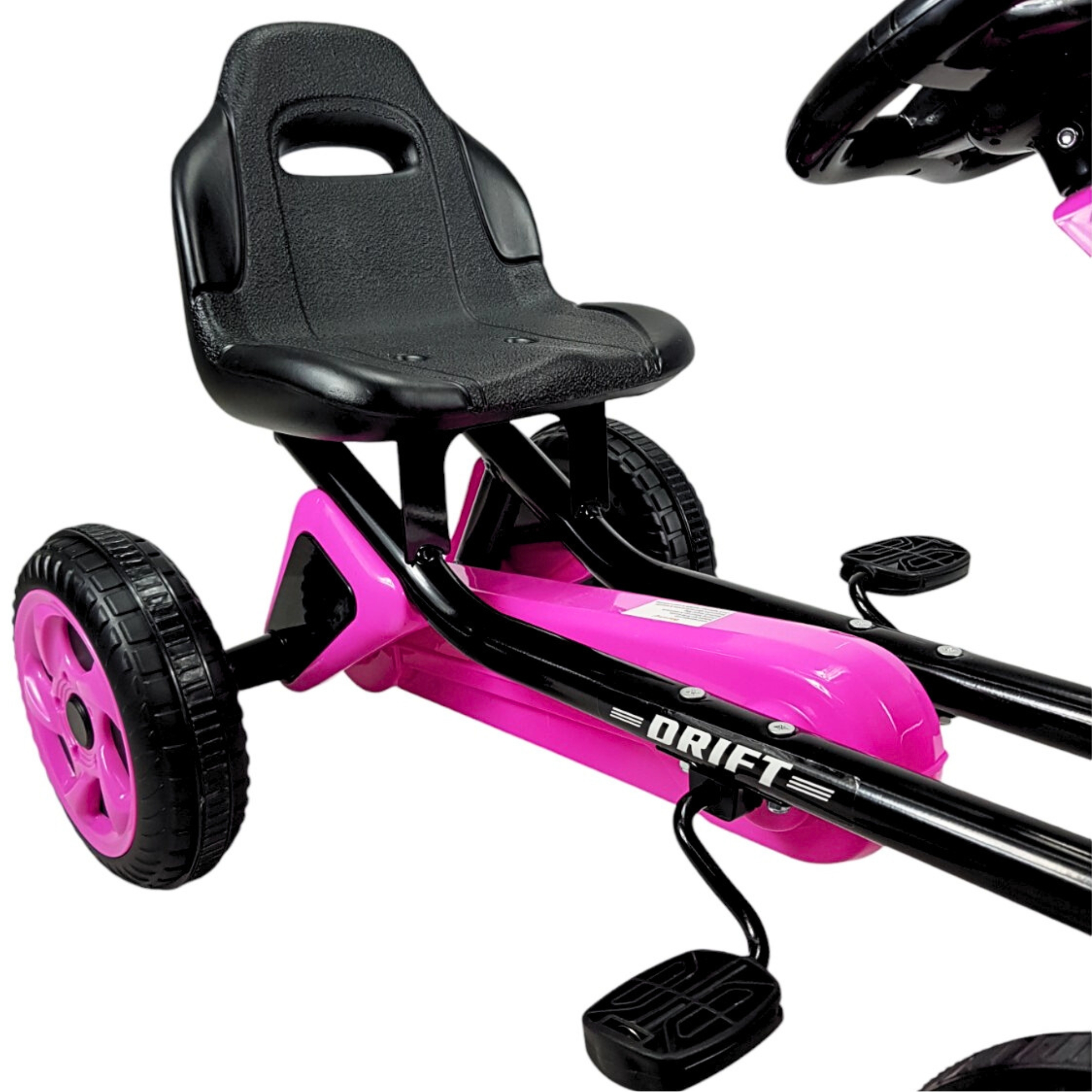 Go Kart para Niños, Avalancha Montable con Pedales, 30 kg - Rosa