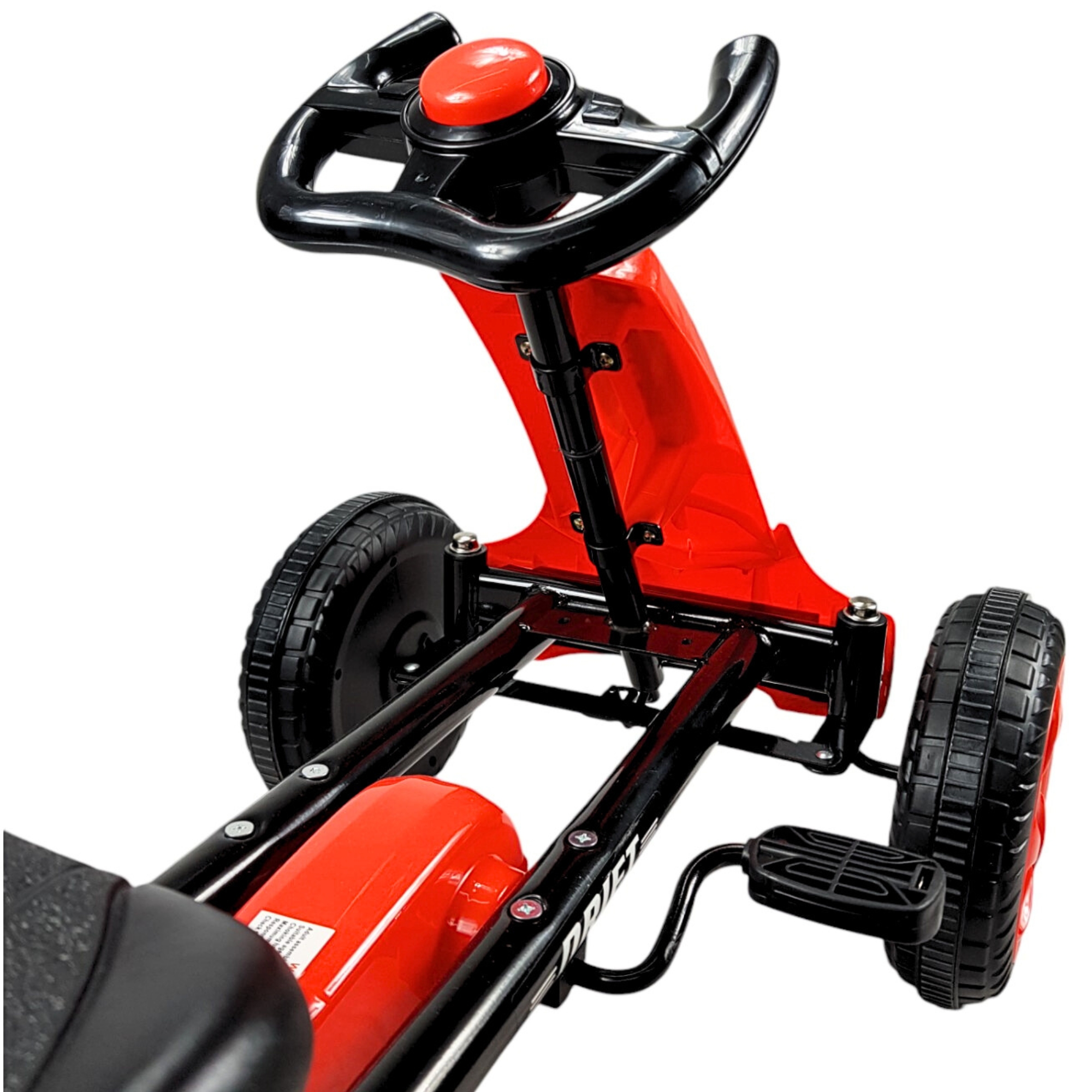 Go Kart para Niños, Avalancha Montable con Pedales, 30 kg - Rojo