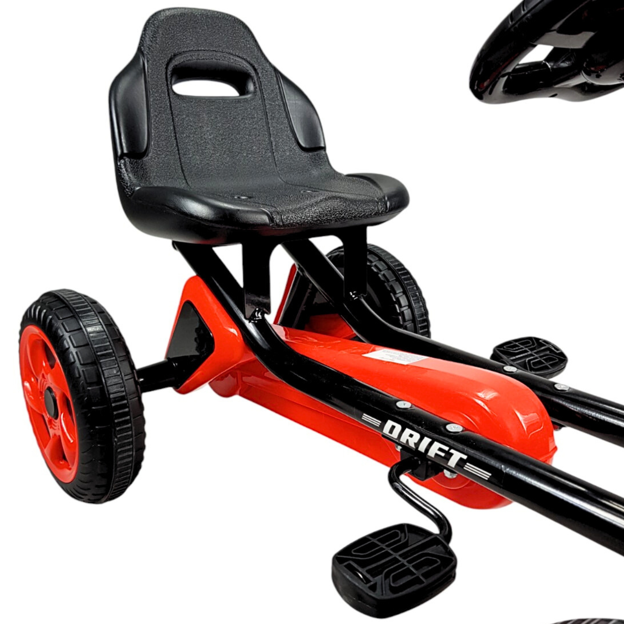 Go Kart para Niños, Avalancha Montable con Pedales, 30 kg - Rojo