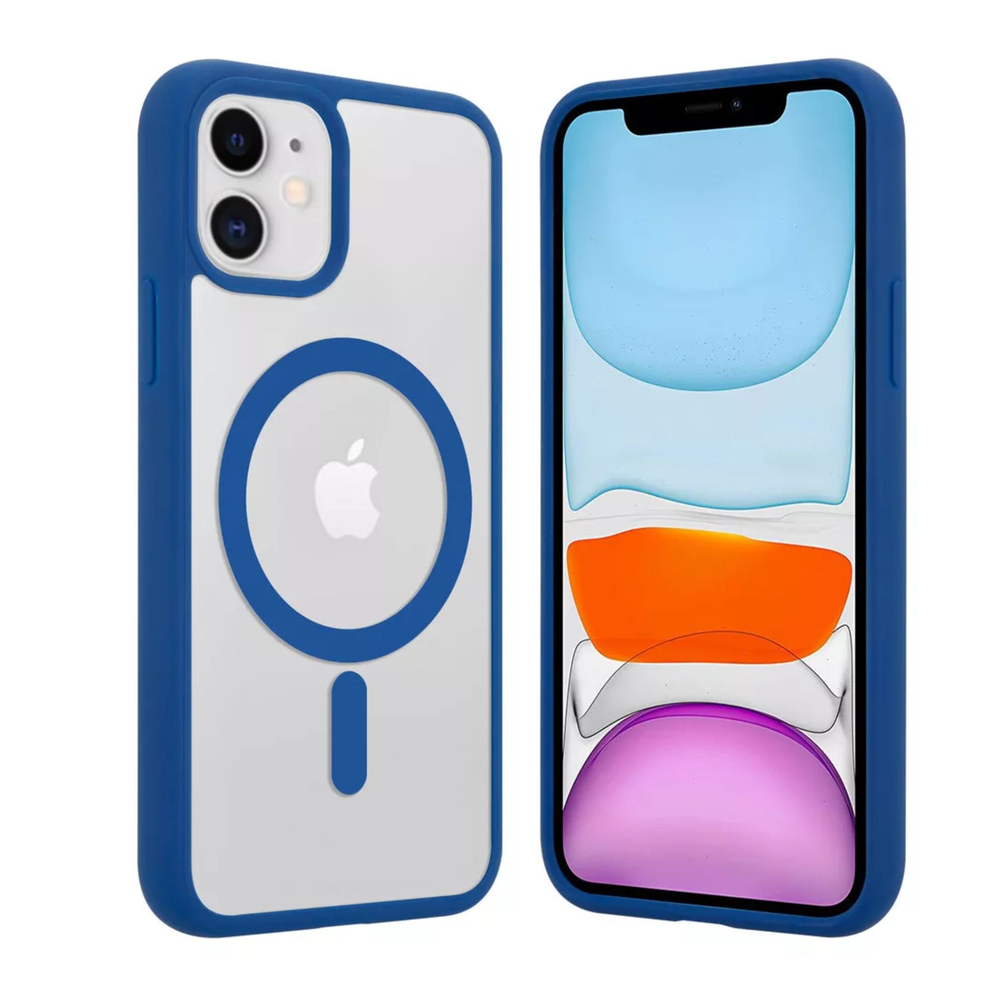 Funda Transparente Clear Case Color Para Iphone 16 pro / Azul navy
