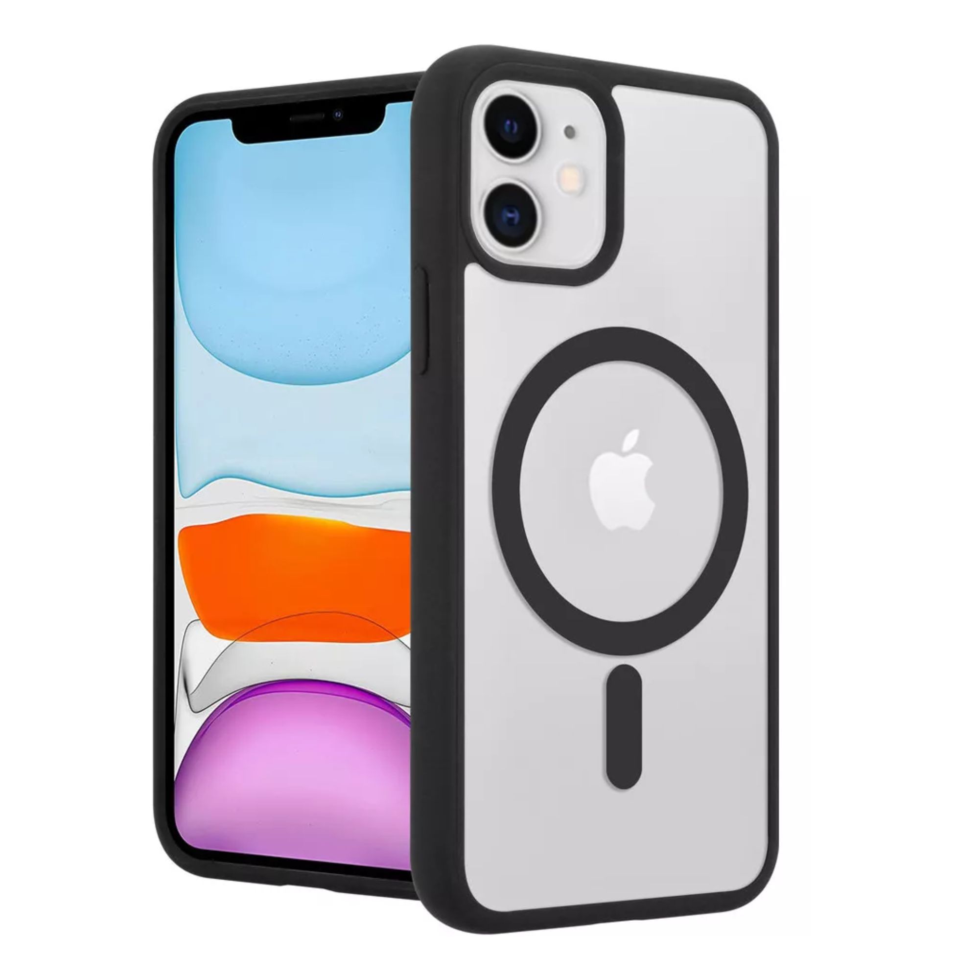 Funda Transparente Clear Case Color Para Iphone 16 plus / Negro