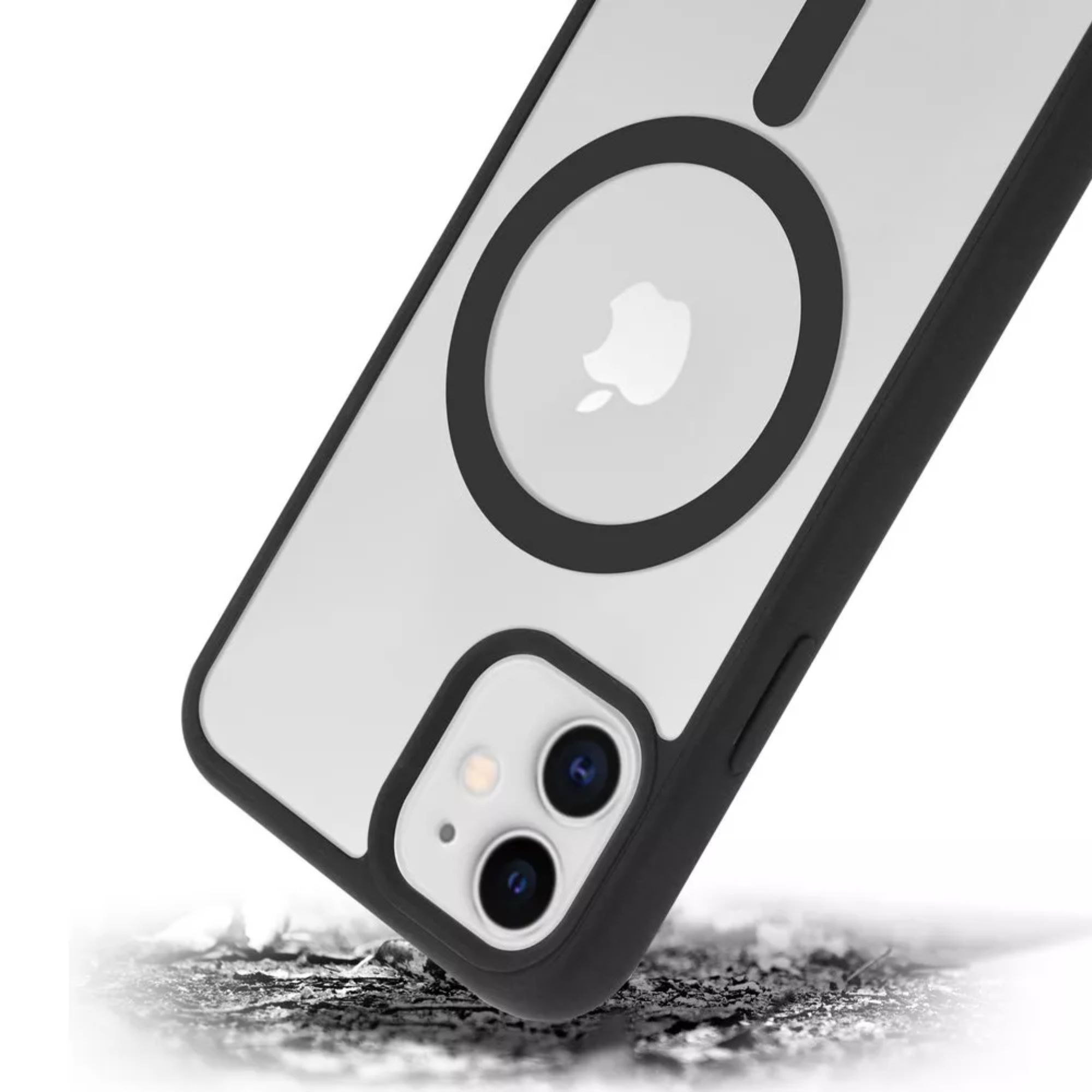 Funda Transparente Clear Case Color Para Iphone 16 plus / Negro