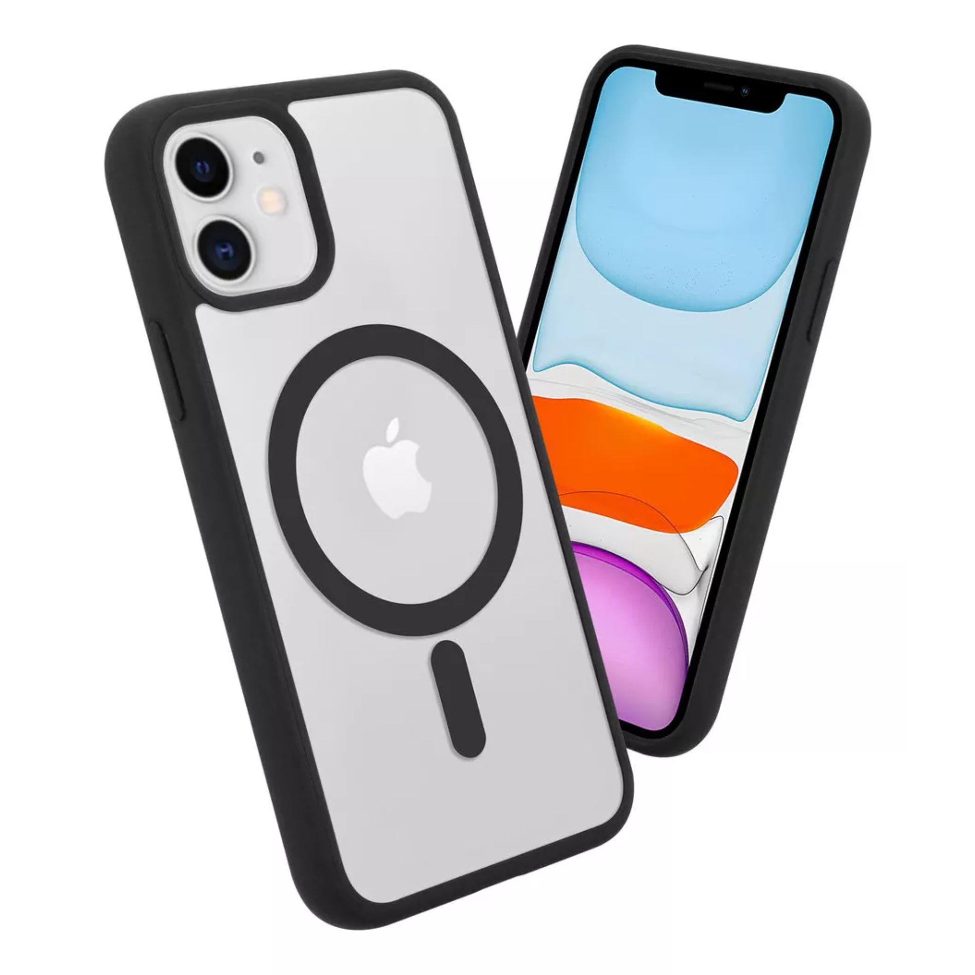 Funda Transparente Clear Case Color Para Iphone 16 plus / Negro