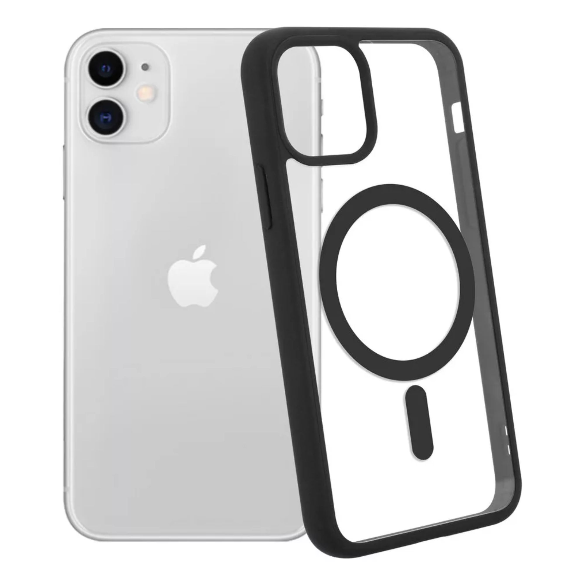 Funda Transparente Clear Case Color Para Iphone 16 plus / Negro