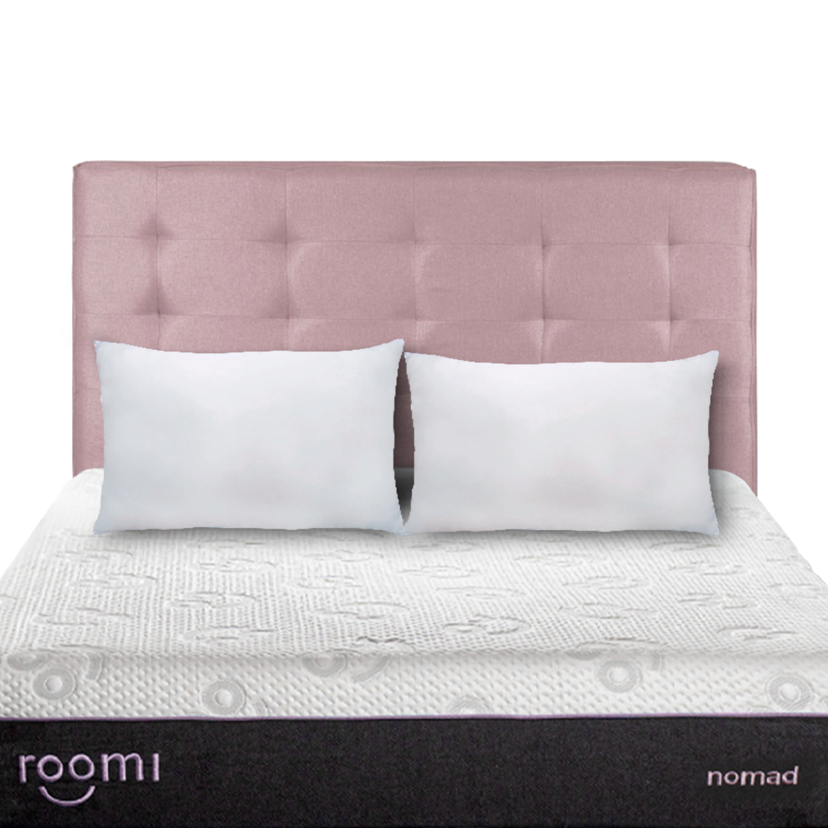 Cabecera Queen Size, Elaborada de Madera de Pino, Roomi Nomad Color Rosa