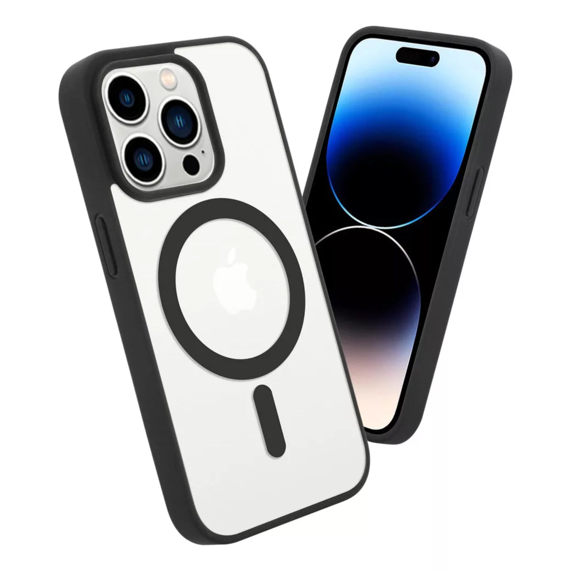 Funda Transparente Clear Case Color Para Iphone 16 pro max / Negro