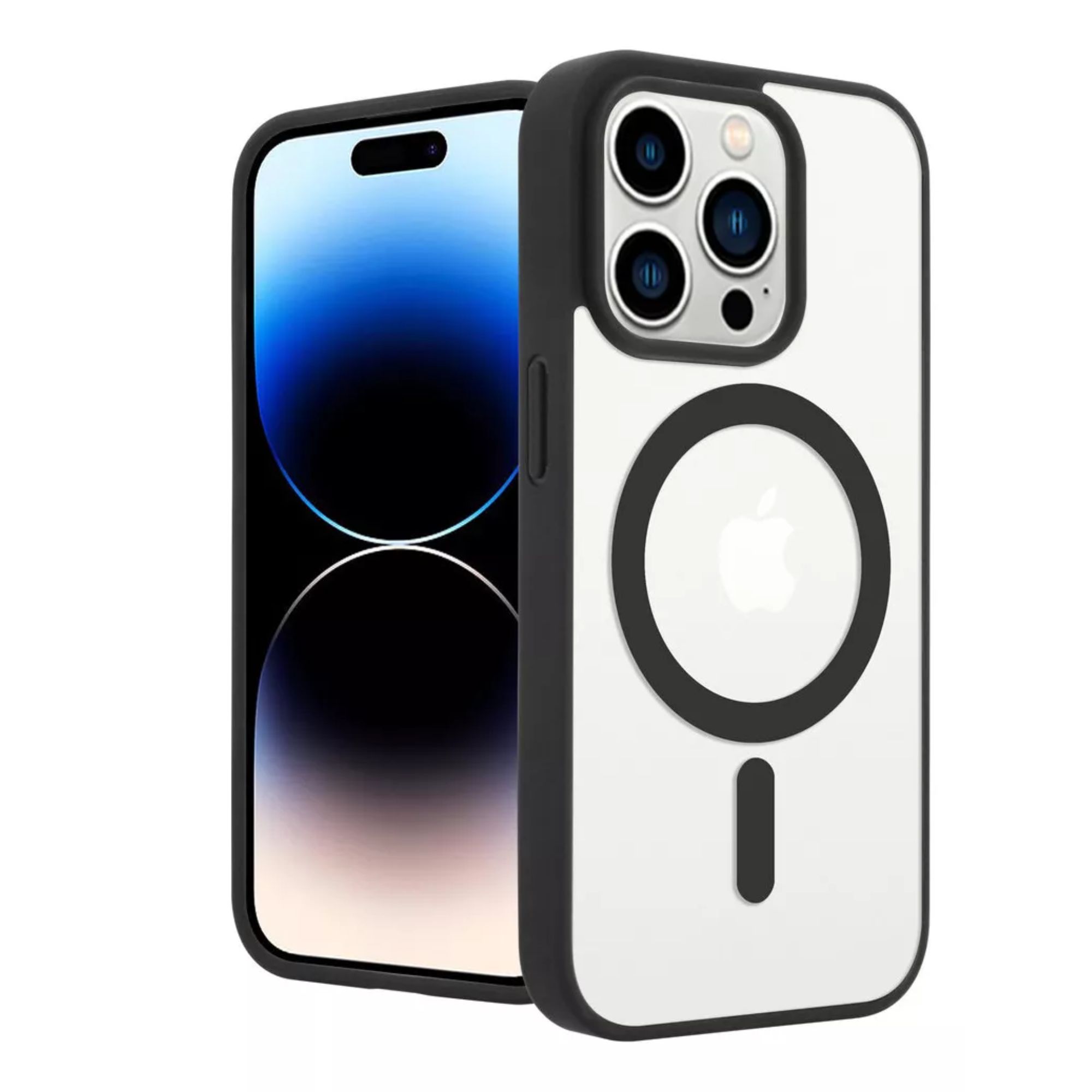 Funda Transparente Clear Case Color Para Iphone 16 pro max / Negro